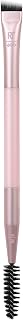 Real Techniques Dual-Ended Brow Brush: Spoolie & Angled Liner for Shaping, Filling & Blending Natural, Full or Laminated Brows - Vegan Travel Tool