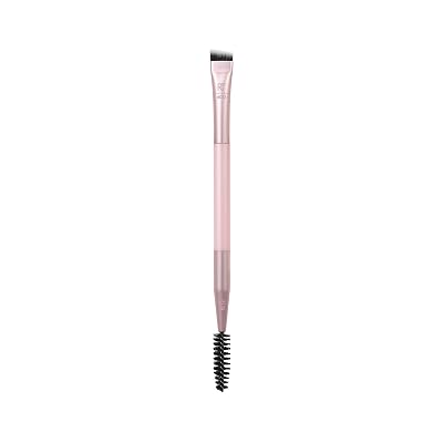 Real Techniques Dual-Ended Brow Brush, For Shaping & Filling, Travel-Friendly Spoolie, Blend Natural, Full, or Laminated