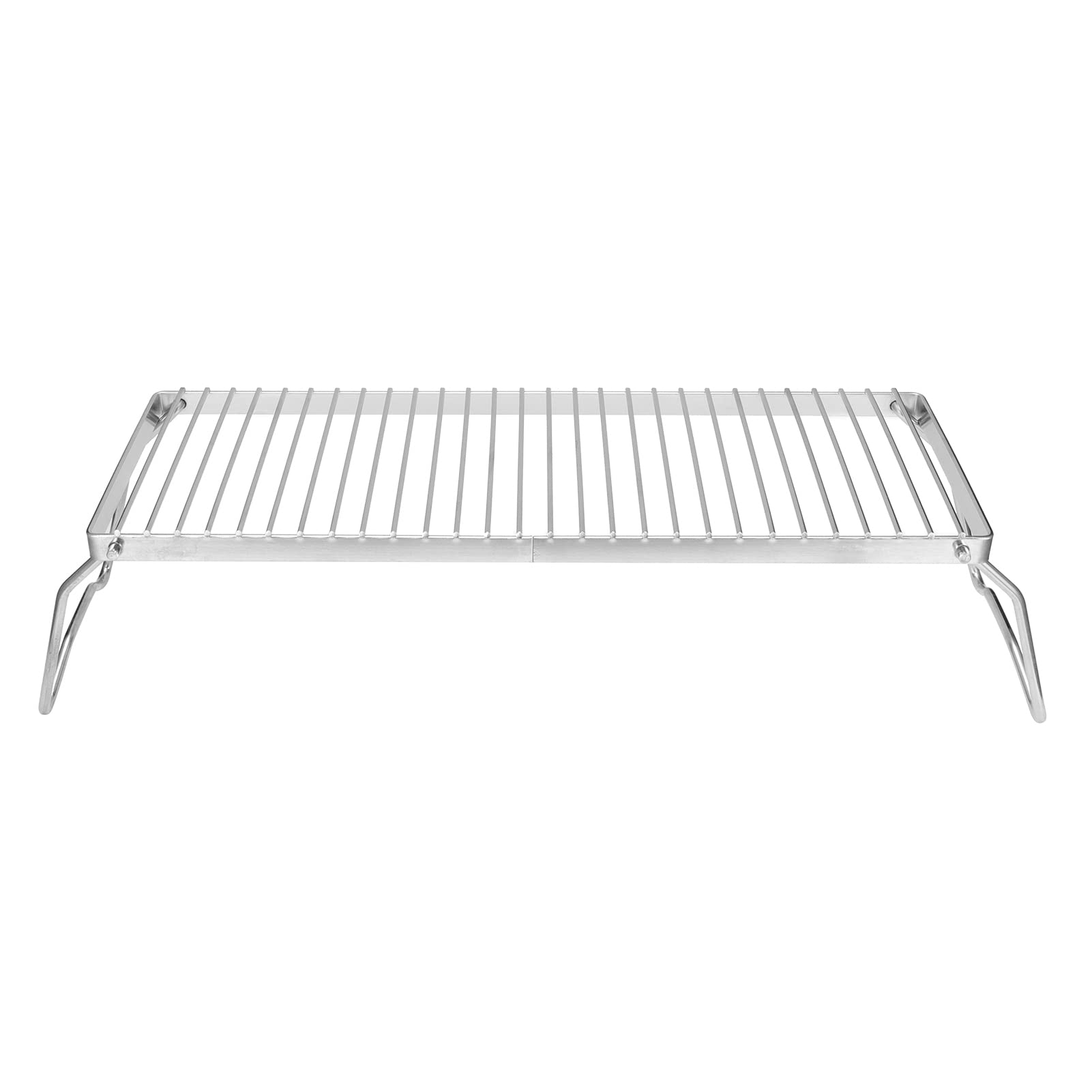 Generic Parrilla Portátil para Acampar, Parrilla Duradera de Acero Inoxidable para Cocinar, para Picnics y Barbacoas, 44x16cm