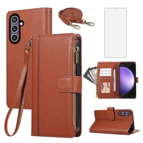 Housse portefeuille Samsung S23 FE 5G porte-carte fermeture éclair protection écran