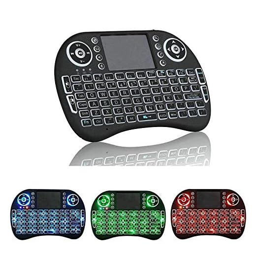 Backlit Mini Keyboard Air Mouse AMGUR Mini Wireless Keyboard with Touchpad Mouse for Android TV Box Kodi Box Mini PC Raspberry Pi Smart TV Keyboard