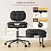 DurayLoly Cross Legged Office Chair, Criss Cross Desk Chair ADHD Meditation Kneeling Seat with Height Adjustable Seat for ADHD,Relaxation, Home Office,Black