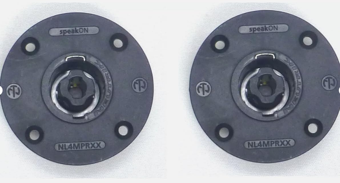 (2) Two Original Neutrik NL4MPRXX Female SpeakON Connectors- Round Config..