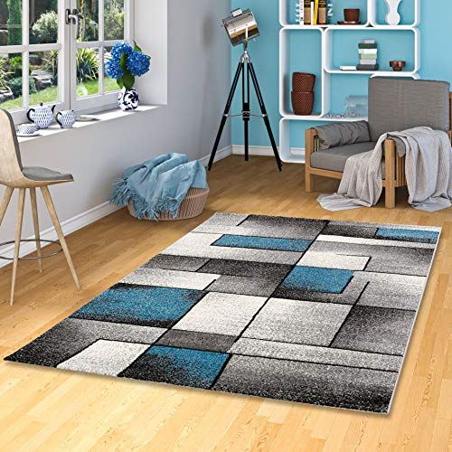 Brilliant - Alfombra de diseño Moderna Fantasy - Gris Turquesa - 5 ta