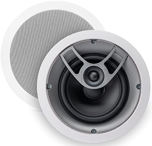Polk Audio MC60 2-Way In-Ceiling 6.5" Speaker (Single) | Dynamic Built-in Audio | Perfect for Humid Indoor/Enclosed Areas | Bathrooms, Kitchens, Patios (White)