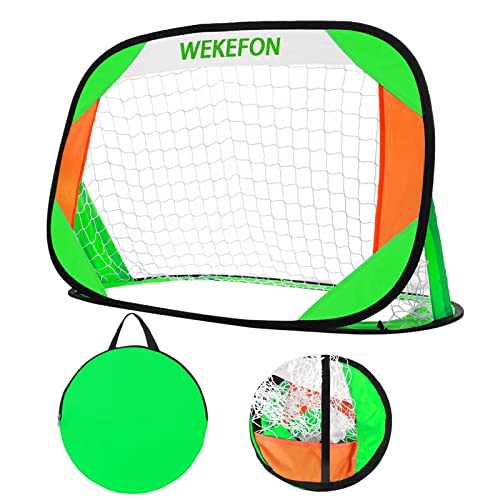 Wekefon Soccer Goal Pop Up Portable Kids Soccer Net For Backyard And Training - Pop-Up Folding Indoor + Outdoor Goals - Easy Assembly And Compact Storage, 1Pack #TOP12