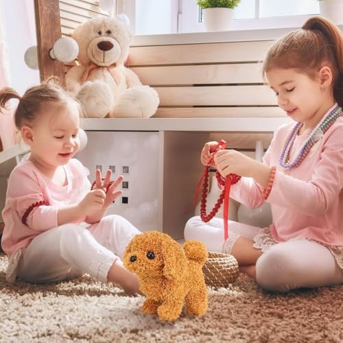 Chiot robot réaliste interactif blanc avec sons et mouvements