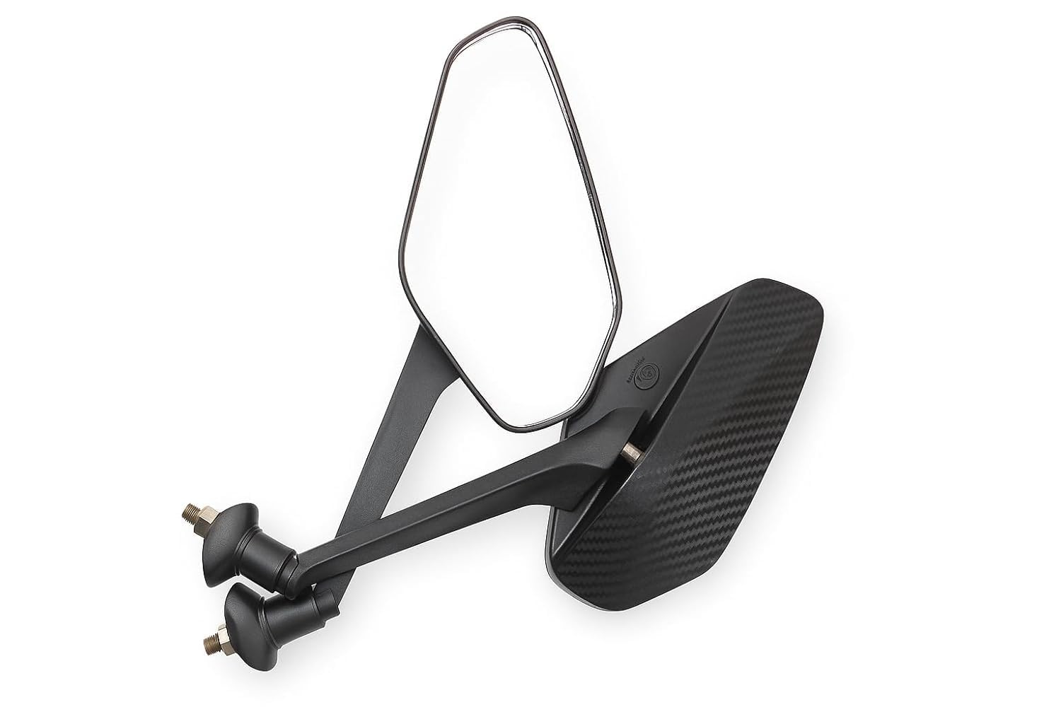 Electric Scooter Fancy Side Mirror Set, Carbon Fibre Pattern, Black, Universal Rear View Mirrors for EV Scooters-image-4