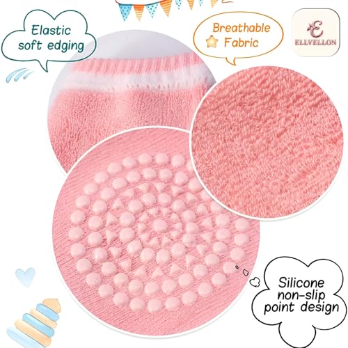 Image of 1 Pair Baby Elbow Knee Protection, Anti Slip Skid Comfort Socks For Safe Crawling and Walking, Baby Knee Elbow Cotton Socks & Pads For Toddlers, Babies & Kids. (Multicolour)