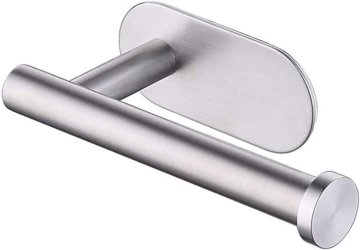 RabbitStorm Toilet Paper Holder Self Adhesive, Premium Thicken Stainless Steel Rustproof Adhesive Toilet Roll Holder no Drilling for Bathroom Kitchen Washroom