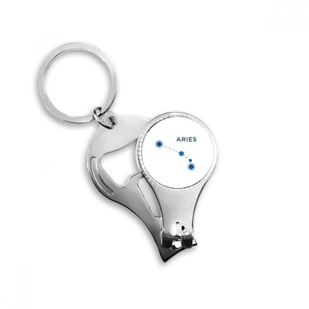 Porte-clés Bélier signe du zodiaque multifonction avec coupe-ongles et ouvre-bouteille
