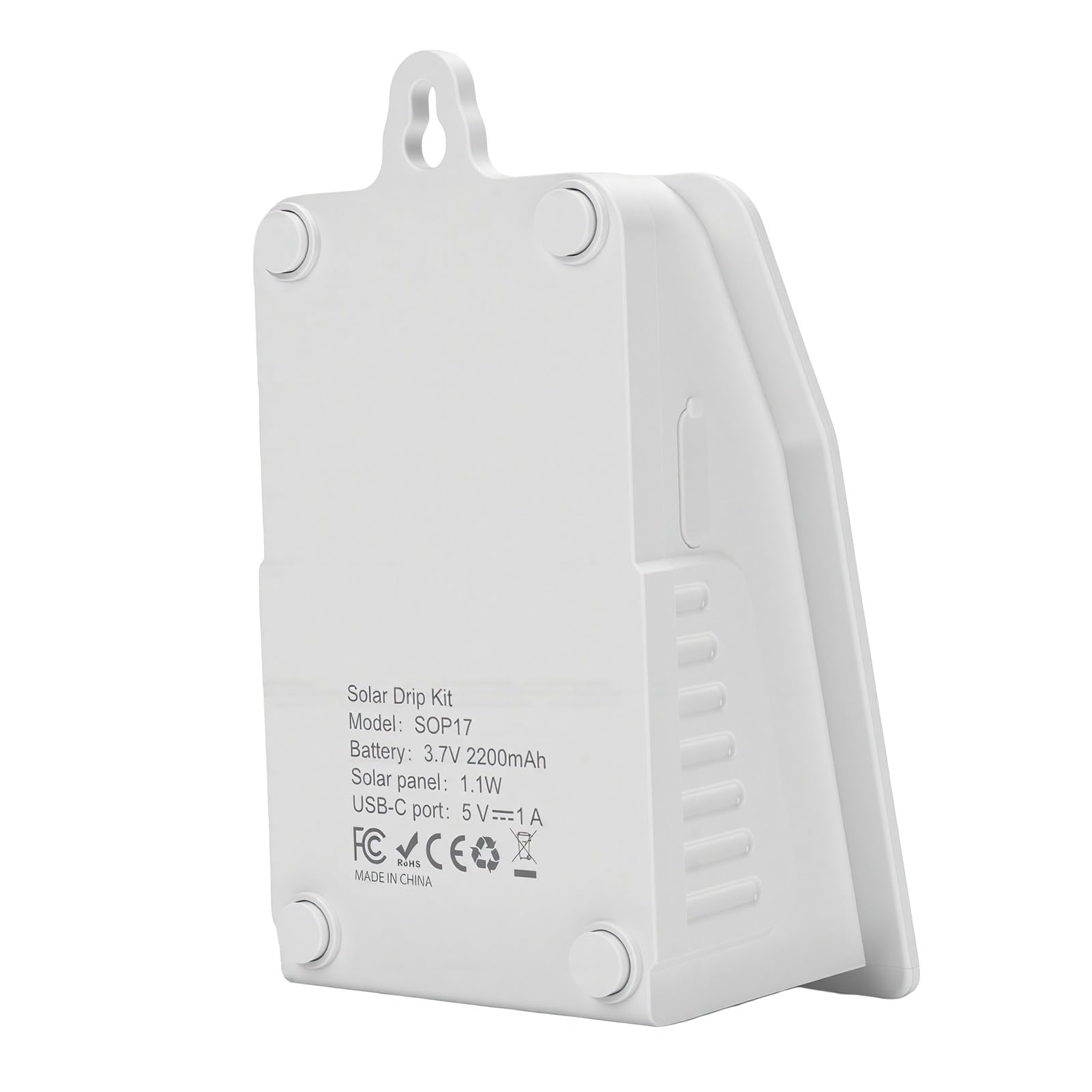 Bewinner de Riego por Goteo Automático Solar, Kit de Riego Automático Impermeable IPX5 de 630 Ml/min para Jardín con Batería de 2200 MAh, Carga Dual, Temporizador Ajustable - Cuidado Eficiente de