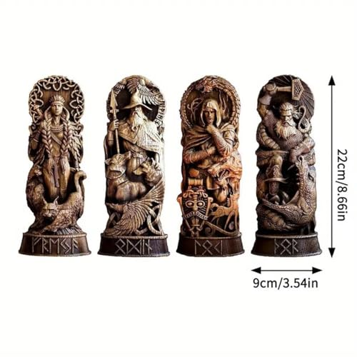 Estatua de Resina de Dioses de la Mitología Nórdica Odin miniatura 2