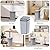 jinligogo 3Pack Bathroom Small Trash Can with Lid, 2.6 Gallon Touchless Automatic Garbage Can Slim Waterproof Motion Sensor Smart Trash Bin for Bedroom, Office, Living Room White/Black/Grey