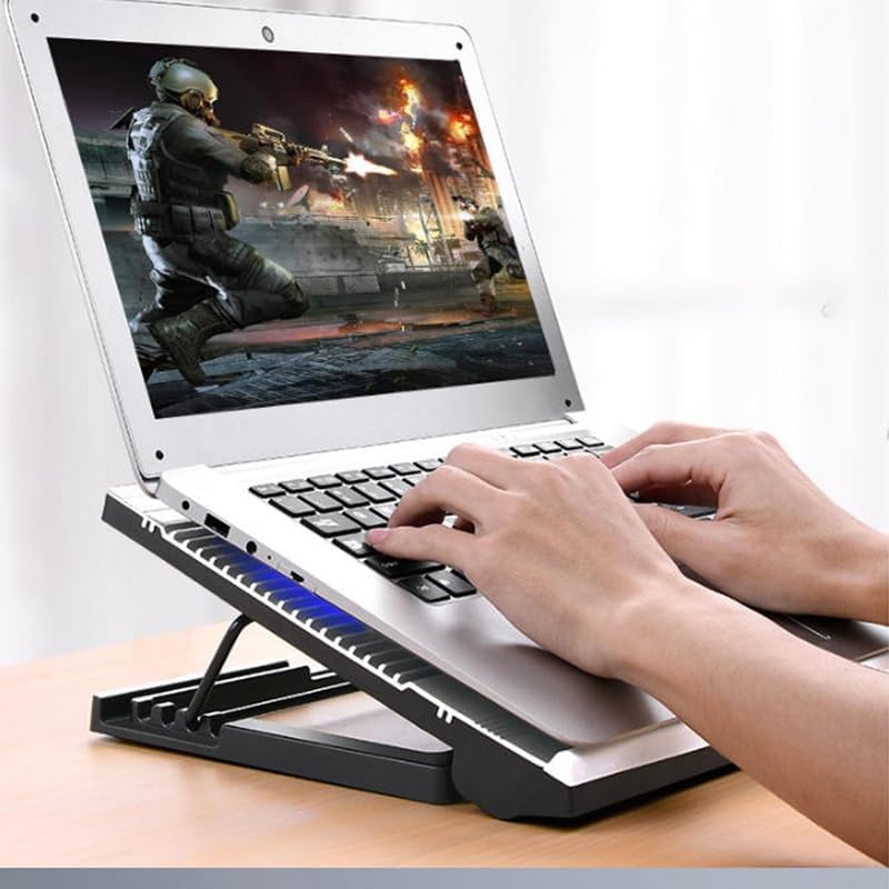 Aluminum Alloy Multi Step Adjustable Silent Laptop Cooling System