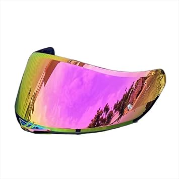 Motorcycle Helmet Visor for AGV K5 K5S K3SV K1 K1S, Anti Scratch Colored Motorcycle Helmet Lenses, Motorcycle Helmet Face Shield with Anti-Fog Rainproof Film, I Revo Pink Gold