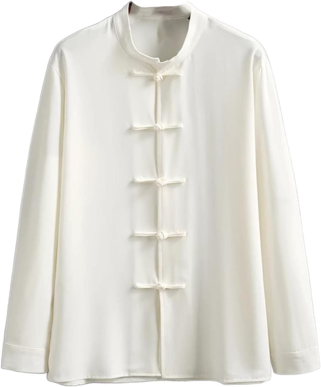 Vintage Chinese Men's Tang Suit Shirt, Traditional Mandarin Collar and Long Sleeves Tops