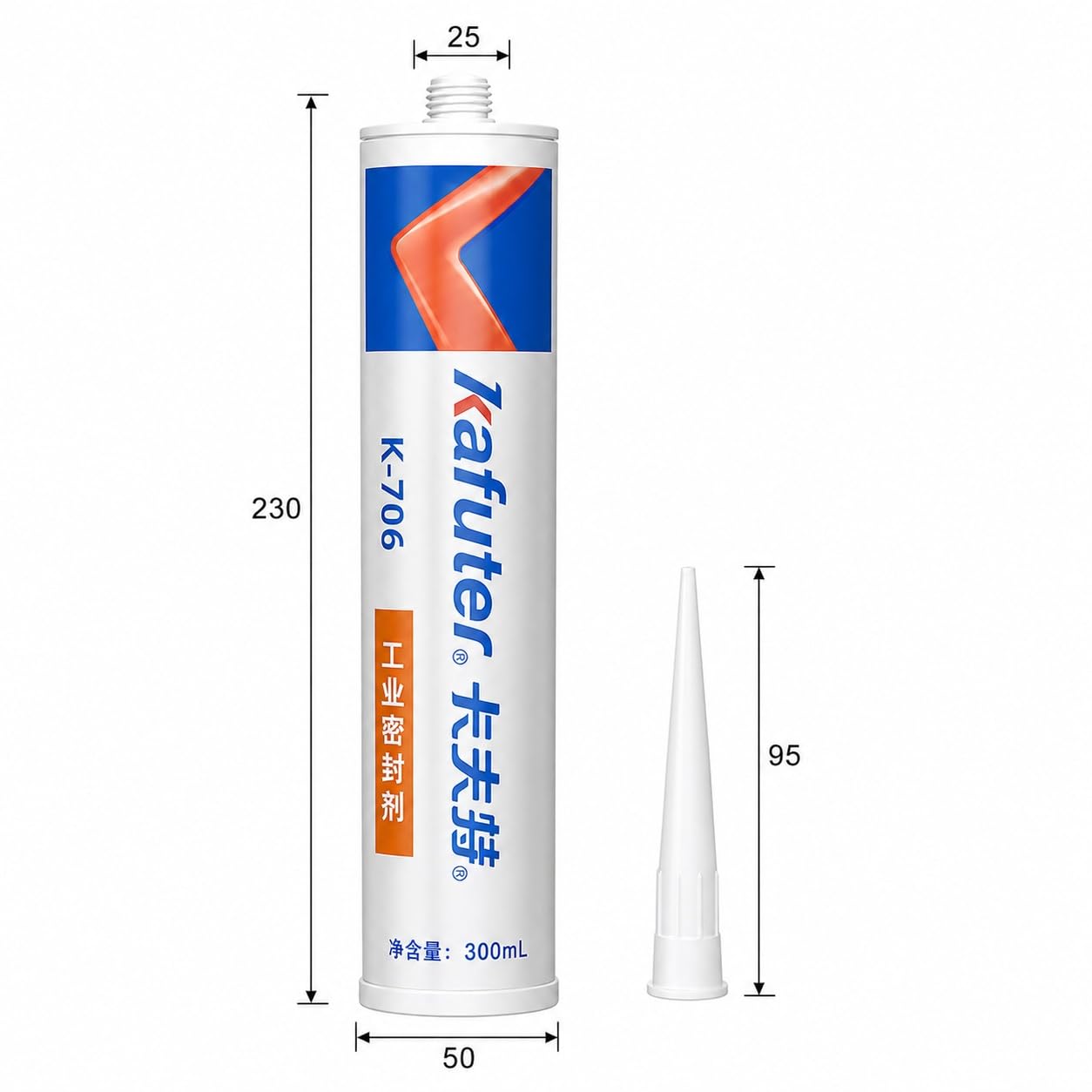 VIDOO Kafuter K-706 300ml Silikonkleber Transluzent RTV Wasserdicht Industrieklebstoff Hochtemperaturbeständig Hitzebeständig Elektronische Bauteile Fixierung Silikonkleber