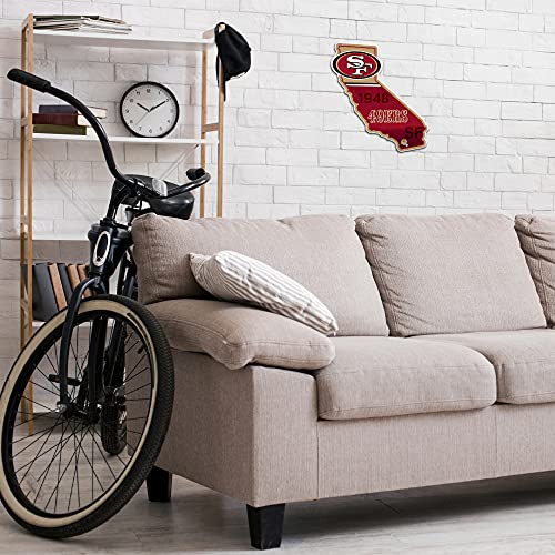 Image of Rico Industries NFL Football State Shape Shape Cut Pennant - Home and Living Room Decor - Soft Felt EZ to Hang