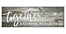 Together is My Favorite Place to Be Rustic Print Wood Sign 6x18 (Gray)