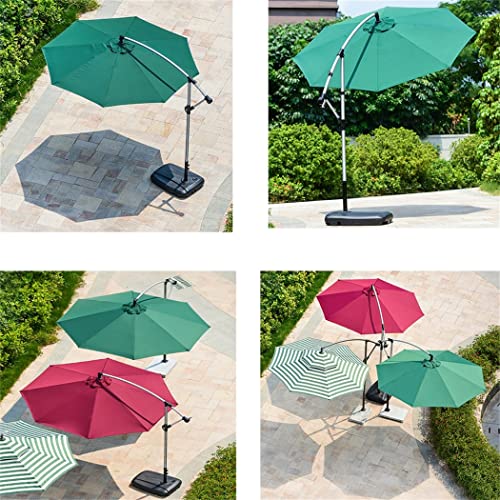 Zjdu 9 Ft Cantilever Parasol, Aluminium Garden Umbrella,Patio Parasol With Solar Led, Outdoor Sunshade Canopy With Crank Tilt Mechanism,For Patio And Balcony,Wine Red #TOP5