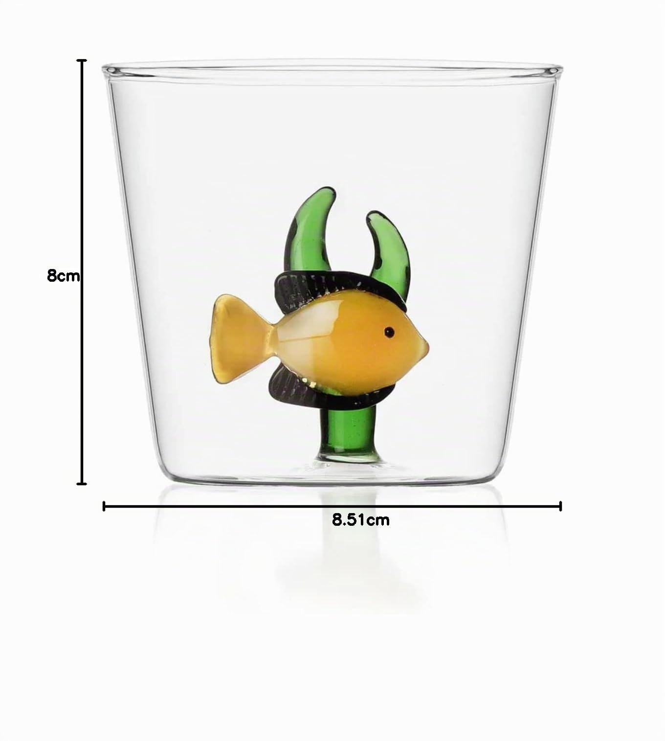 Ichendorf Marine Garden Lot de 6 verres à eau décorés, poisson avec algue