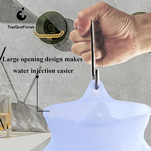 Image of TopQuaFocus 2Qt Silicone Enema Kit for Colon Cleaning, Reusable Home Coffee Enema Bag - 6.5ft Long Tube Clear Colon Cleanse Enemas Bag for Women & Man
