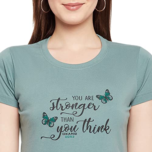 Image of Orewa Women by OKANE Women's Short Sleeve Printed Regular Fit T-Shirt