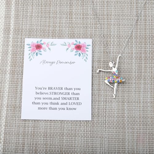FUSTMW Ballerina Necklaces Ballet Dancer Bracelet Ballet Gifts Ballerina Gift Ballet Jewelry Ballet Recital Lover Gift for Her4