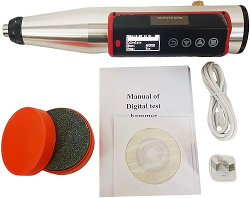 Miniatura 3 de Probador de martillo de rebote de hormigón digital Resiliómetro Prueba de martillo de rebote con rigidez de resorte de tensión 785N/m Carrera de