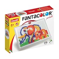 Quercetti 0952 Quercetti-0952 FC Portable Large d.10, Kids’ Mosaic Kits-STEAM Toy, Multicolored