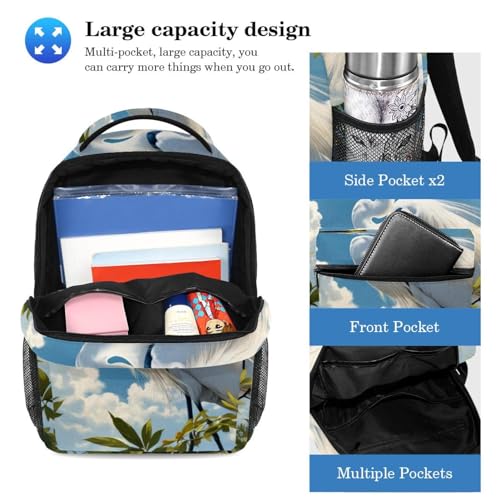 Sac à dos aigrette solide anti-déchirure avec trousse pour l'école