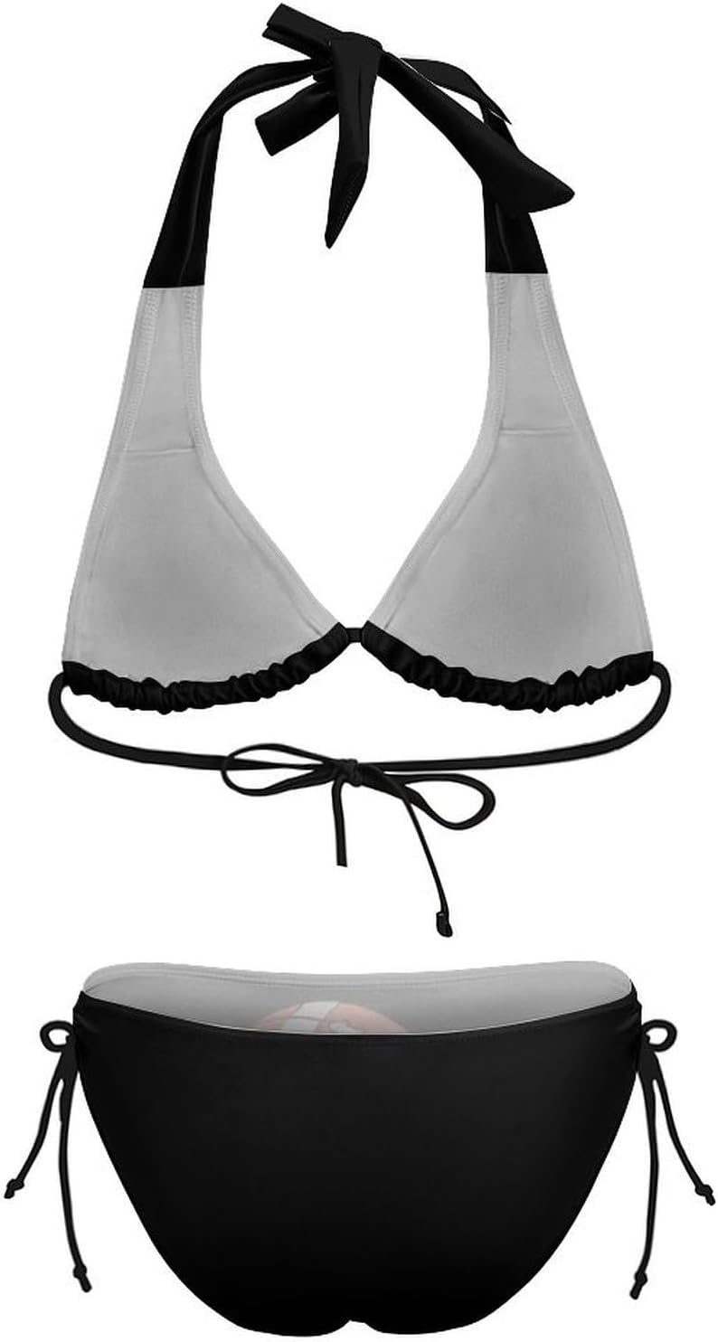 U.S. Football Novelty Women's 2 Piece String Bikini Set Swimsuits Bathing Suit Swimwear