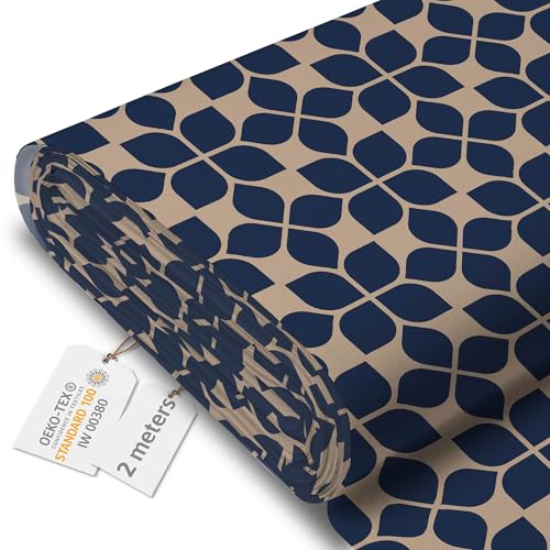 DreamRoots Tissu imperméable extérieur au metre 160 cm Largeur - Toile exterieure impermeable 100% de polyester 600D 220g/m - Tissus au metre ameublement...