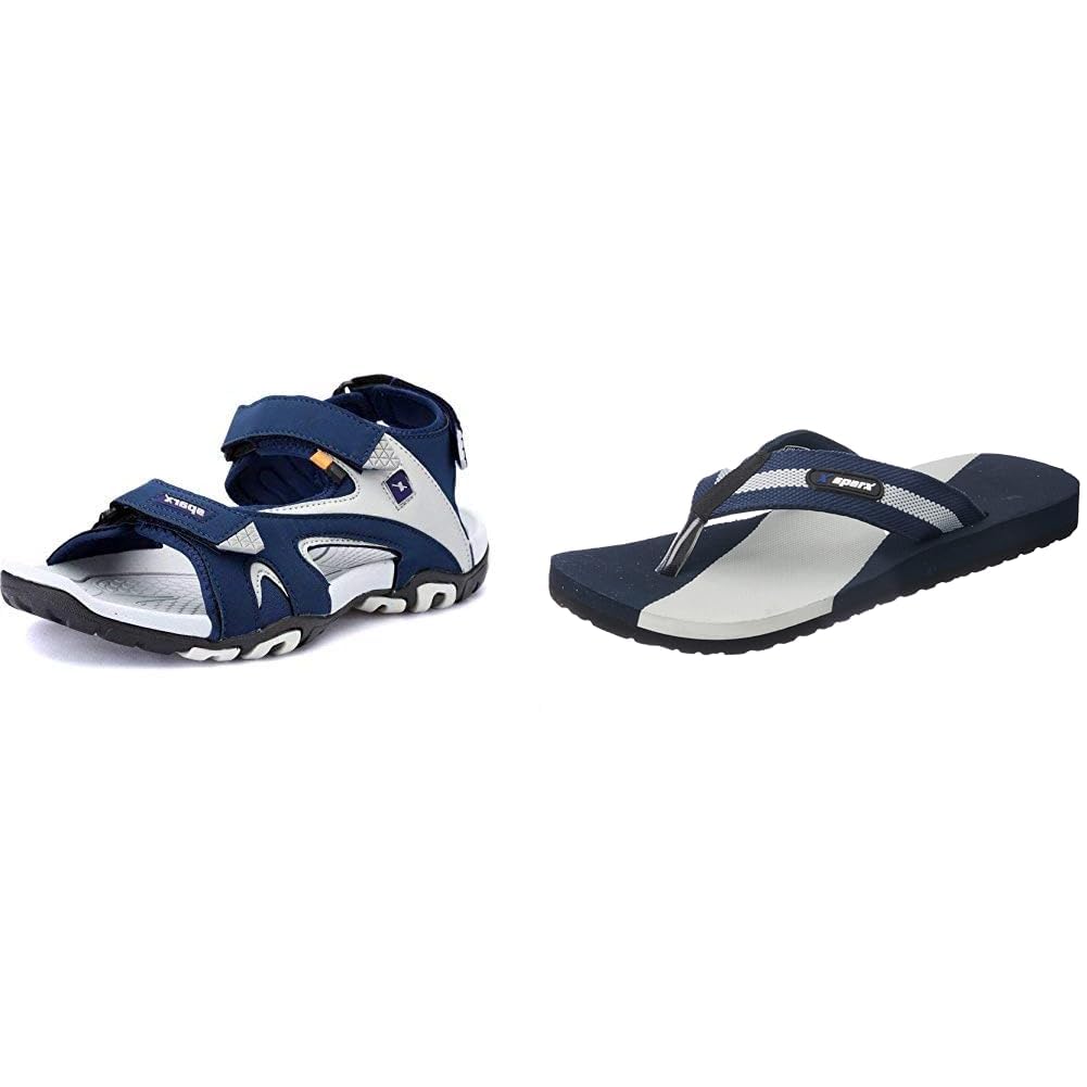 mens SS 453 | Latest, Daily Use, Stylish Floaters | Grey Sport Sandal - 10 UK (SS 453) mens SF0014G Navygrey Flip-flop - 10 UK (SF0014GNVGY0010)