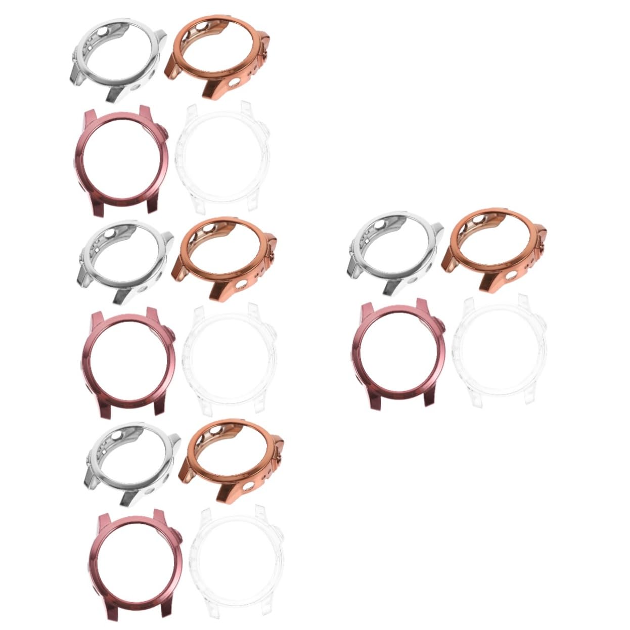 DOITOOL 16 Pièces Boîtier de Montre Accessoires de smartwatch Cas Couverture d'écran de Montre Amovible Fournitures de Intelligent Capuchon de Protection Manchon de Caoutchouc 7s