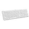 Logitech Teclado inalámbrico Slim K950, diseño elegante, cambia de escritura entre dispositivos, escritura silenciosa, Bluetooth, Multi-OS, Windows, Mac, cromado, blanco roto (renovado)
