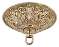 B&P Lamp Heavy, Antique Style Brass Canopy Kit, 5 1/2" Dia, Polished & Lacq.