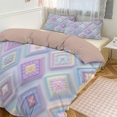Parure de lit Luxe Motif Imprimé Fleurs Diamant 140x200cm