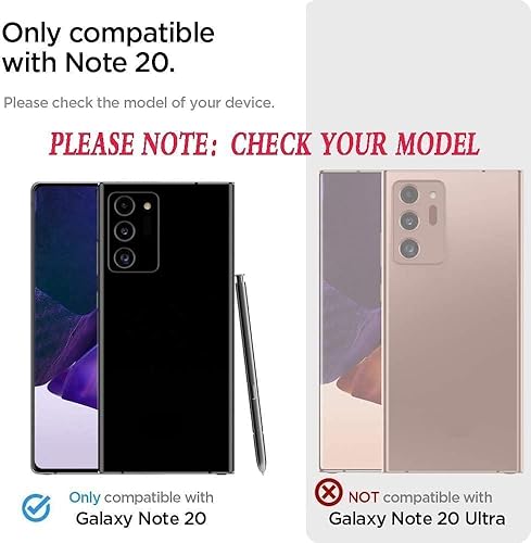 Miniatura 2 de HONG-AMY Funda para Note 20, Galaxy Note 20 con protector de pantalla de TPU flexible autorreparable 2 unidades, 3 en 1, funda de protección