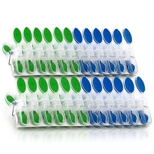 Meadow Lane Plastic Clothes Pins For Air-Drying Clothing, 2-Pack 48 Pins, Indoor-Outdoor Usage, Also Use To Hang Items, Hold Snack Bags, Organize Papers, Crafts And More! #TOP10