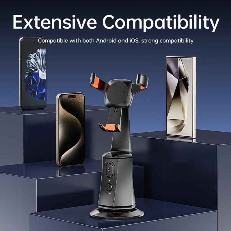 Miniatura 9 de weini Trípode de seguimiento facial automático giratorio de 360 para teléfono celular, kits de fotos y video, sin aplicación, soporte de cámara con