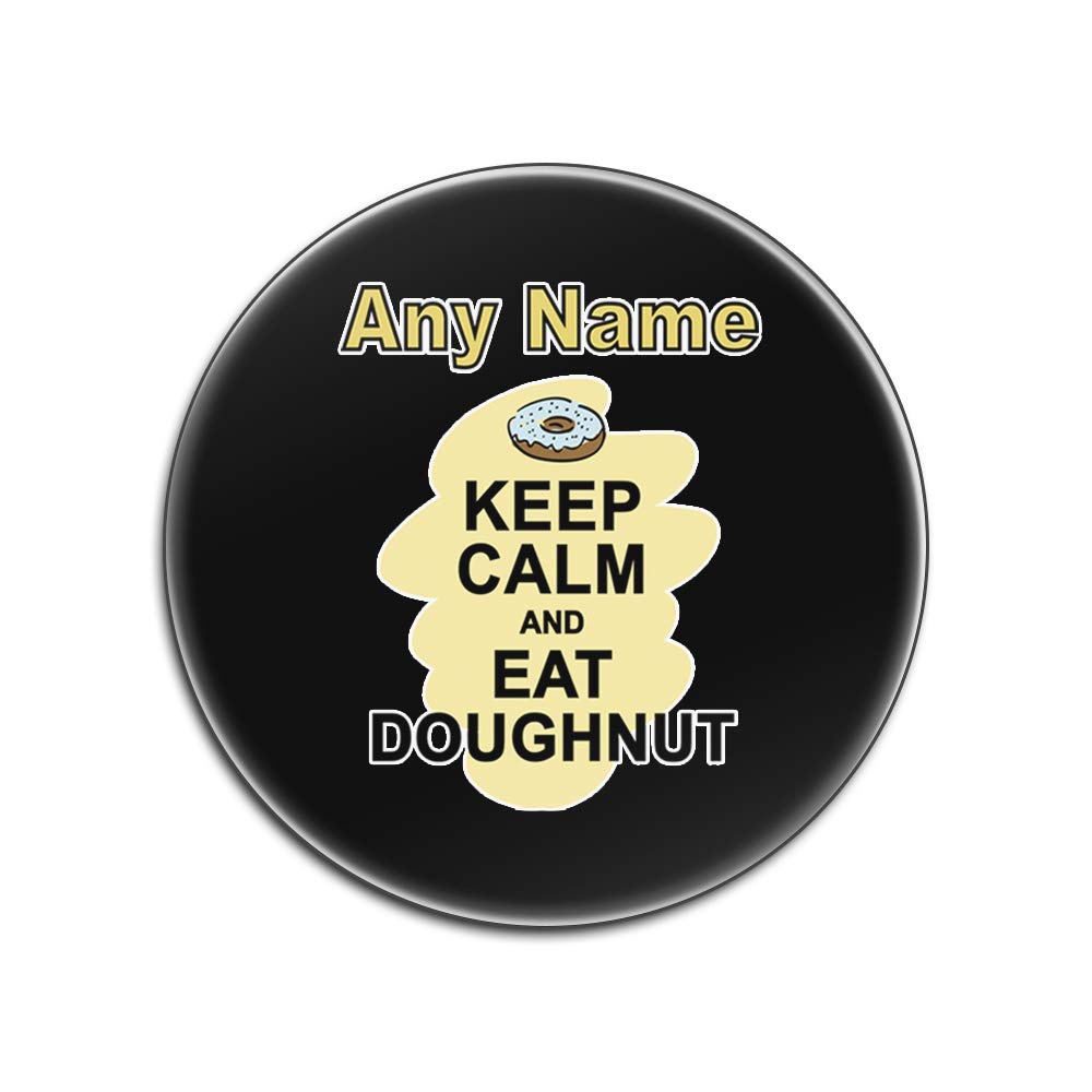Dessous de verre personnalisables Keep Calm Eat ronds avec message et prénom pour table de fête