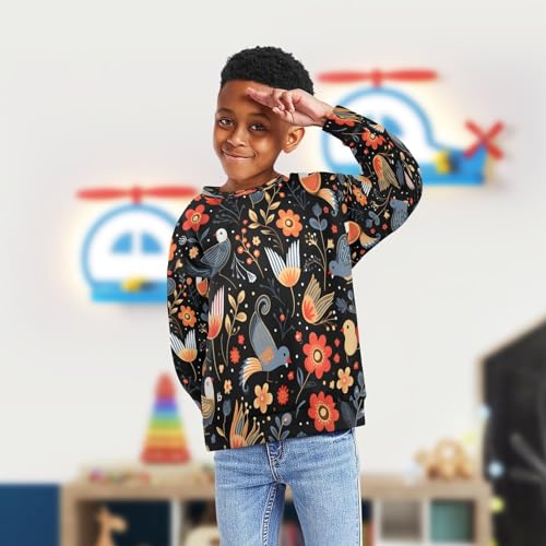 Cartoon Pattern Cute Condors Kids Sweatshirt Soft Long Sleeve Pullover Crewneck Tops Shirts for Boys Girls4
