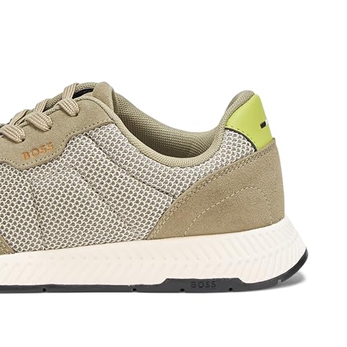 Image of BOSS Men's Leather Mix Low Top Sneaker