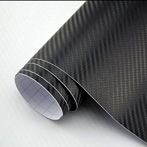 Buy CVANU® Self Adhesive Black Carbon Fiber Vinyl Wrap Sign Roll Sheet
