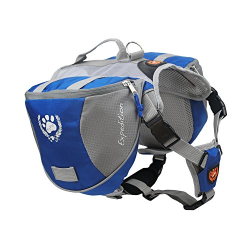 Fosinz Mochila para Perros Carrier Ajustable Reflectante Impermeable Alforja