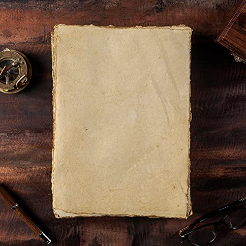 Watercolor Paper | Vintage Paper | Handmade Paper | 75 Sheets Of Recycled Cotton Papers, Perfect Sheet For Any Medium, Blank Water Color Papers, 150 Gsm Antique Paper | Large Watercolor Paper #TOP2