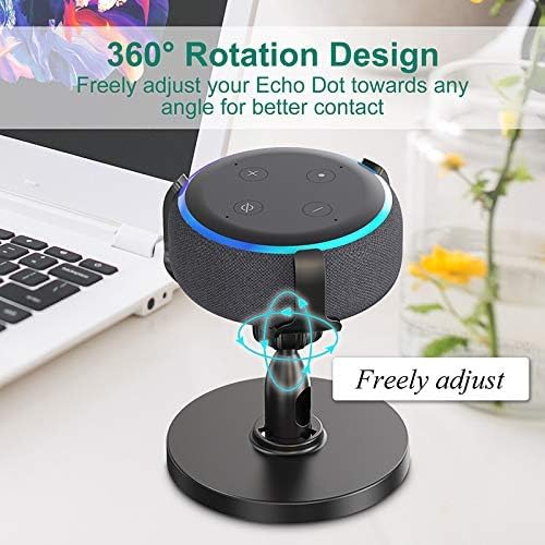 Soporte Echo Dot 3 ajustable 360 grados para audio perfecto negro 6