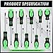SWANLAKE 11PCS Screwdriver Set, Magnetic 5 Phillips and 5 Flat Head Tips for Fastening and Loosening Seized (11PCS)